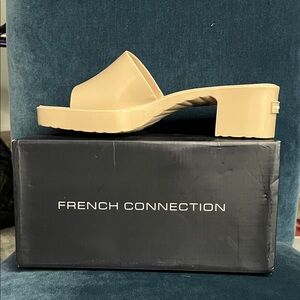 French Connection Women's Beige Mules
